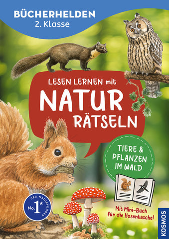 Lesen Lernen mit Natur Rätseln - Tiere & Pflanzen Im Wald
