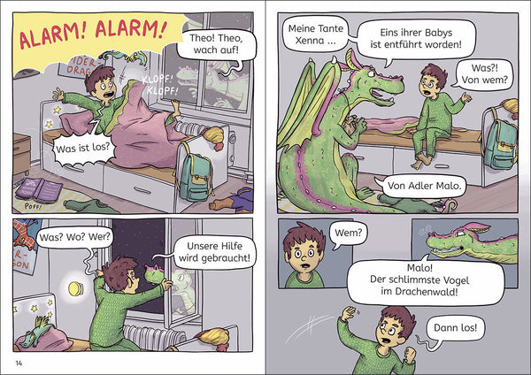 Leselöwen 1. Klasse Comics - Entführung im Drachenwald (hardcover)