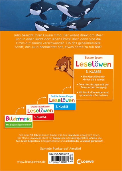 Leselöwen 3. Klasse - Orcas in Gefahr (hardcover)