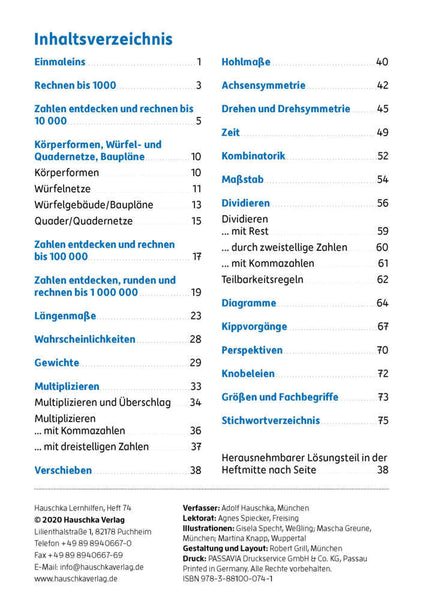 Mathe trainieren Klasse 4